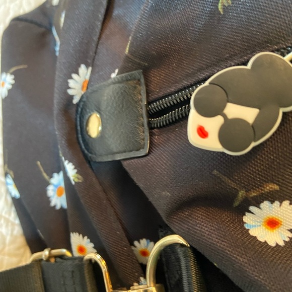 Floral Black Tote Bag - Picture 3 of 5